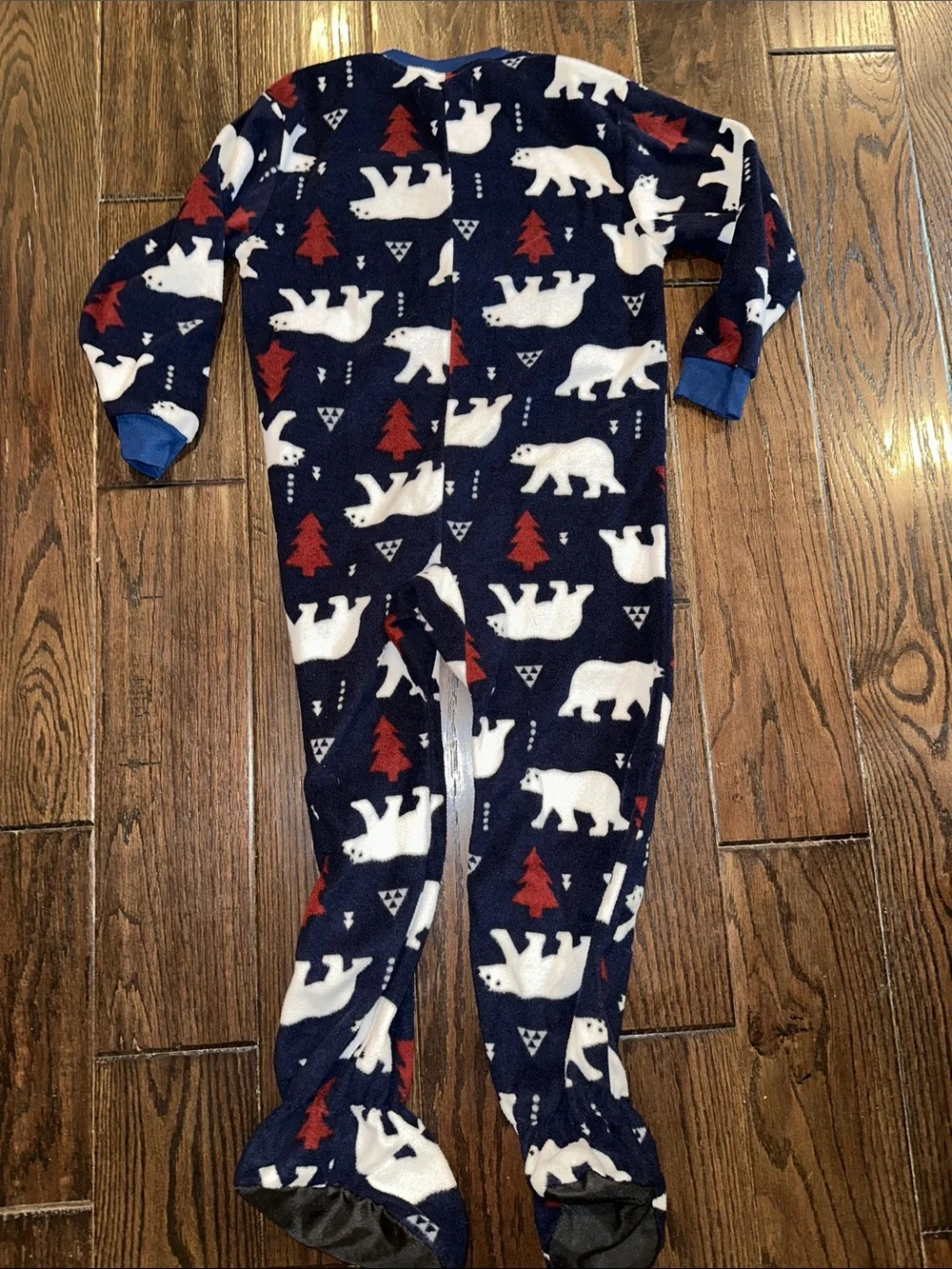Sleepy time PJS Polar Bear Footed Fleece One-Piece Pajamas size 6 years old